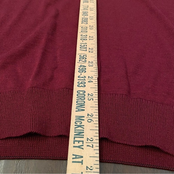 Jared Lang made in Turkey merino wool blend vneck sweater lightweight size M - Picture 4 of 6